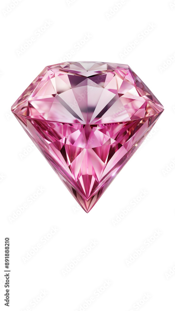 Shiny Pink Diamond on Transparent Background Shiny Pink Diamond on Transparent Background