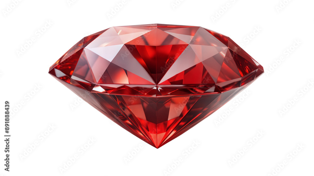 Shiny Red Diamond on Transparent Background Shiny Red Diamond on Transparent Background