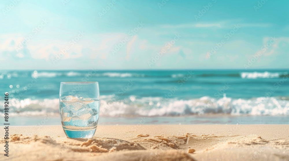 Beach background with glass space for text World Environment Day concept Beach background with glass space for text World Environment Day concept