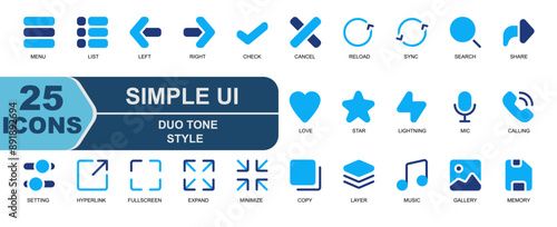 duo tone style ui icons .menu,more,list,arrow,left,right,button,cancel,,search,zoom,share,love,heart,star,lightning,charger,calling,phone,setting,adjust,hyperlink,fullscreen ,screenshots.