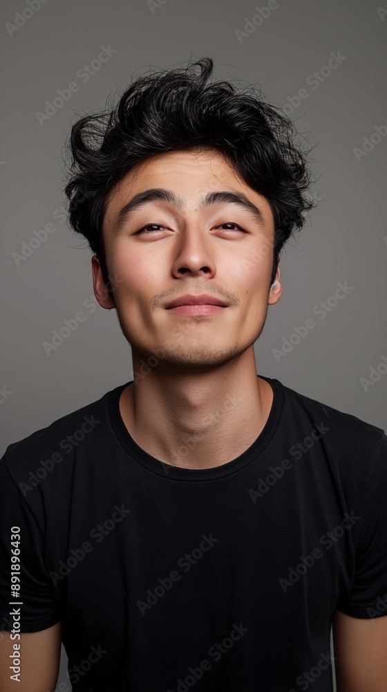 Fototapeta premium Young man smiles at the camera