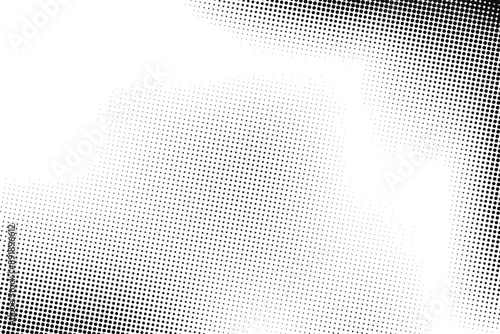 Points. Gradient texture. Grunge halftone grid background. White and black sand noise. Retro pixelated vector backdrop