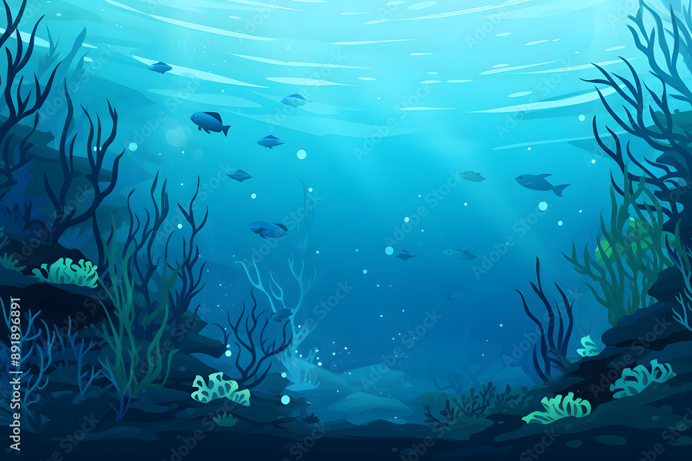 Fototapeta premium underwater sea wallpaper, underwater wallpaper sea
