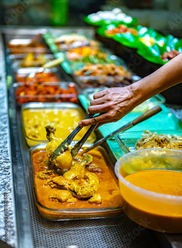 Photography Traditional Asian food sold in a singapore restaurant