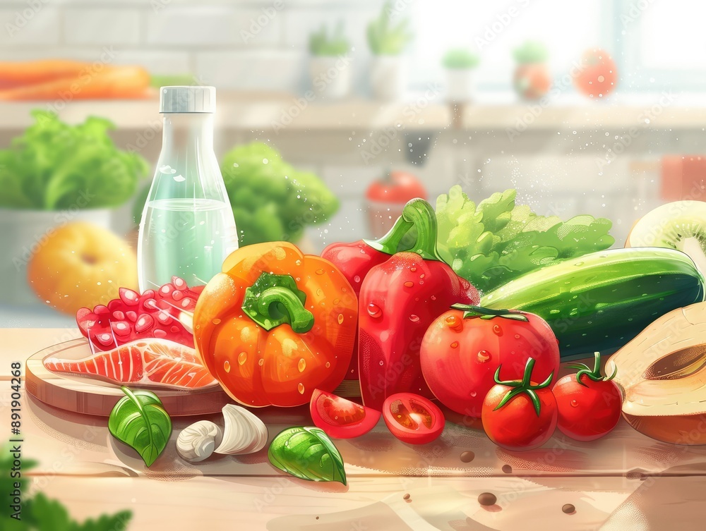 fresh vegetables on wooden table fresh vegetables on wooden table