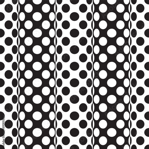 Seamless optical illusion wave pattern in dots.