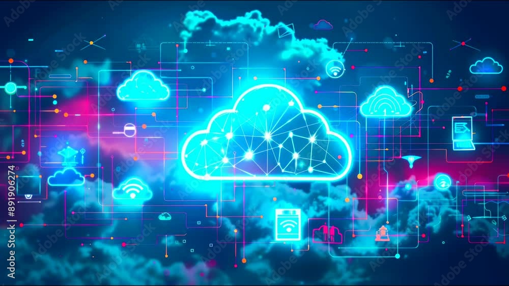 Moving Wallpaper with Animated Data Clouds and Futuristic Visual Effects for Enhanced Screen Saver Technology - Footage - Motion Loop - Generativ AI Moving Wallpaper with Animated Data Clouds and Futuristic Visual Effects for Enhanced Screen Saver Technology - Footage - Motion Loop - Generativ AI