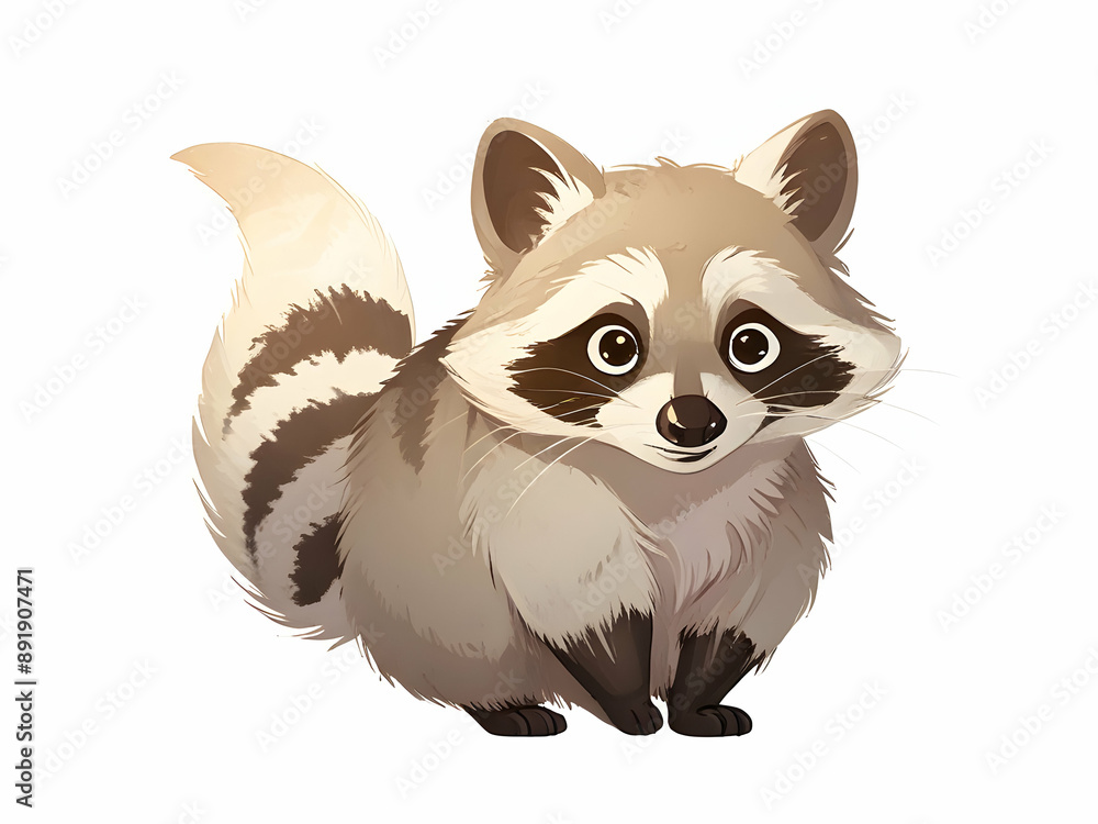Fototapeta premium Funny cute closeup of raccoon