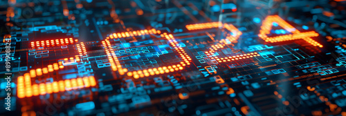 numbers “2024” in bright neon lights