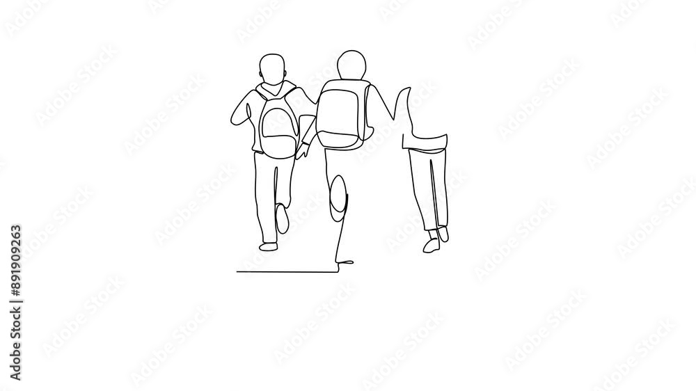 Animated self drawing of Back to school design video illustration. Students activity after holiday in design illustration simple linear style video concept. Suitable for your video design asset. Animated self drawing of Back to school design video illustration. Students activity after holiday in design illustration simple linear style video concept. Suitable for your video design asset.