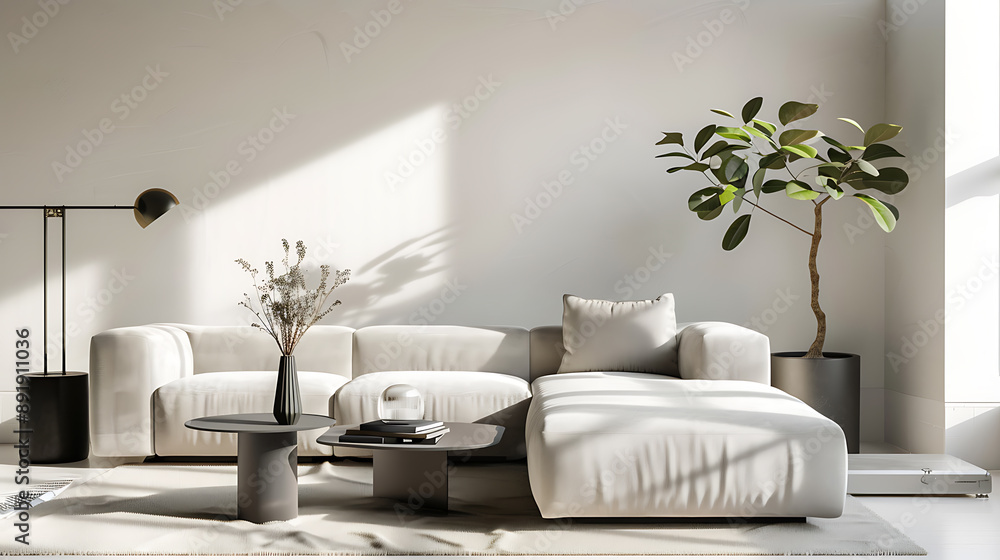 Fototapeta premium Modern Living Room Mockup 