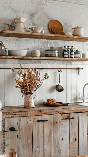 Rustic Farmhouse Kitchen Mockup 