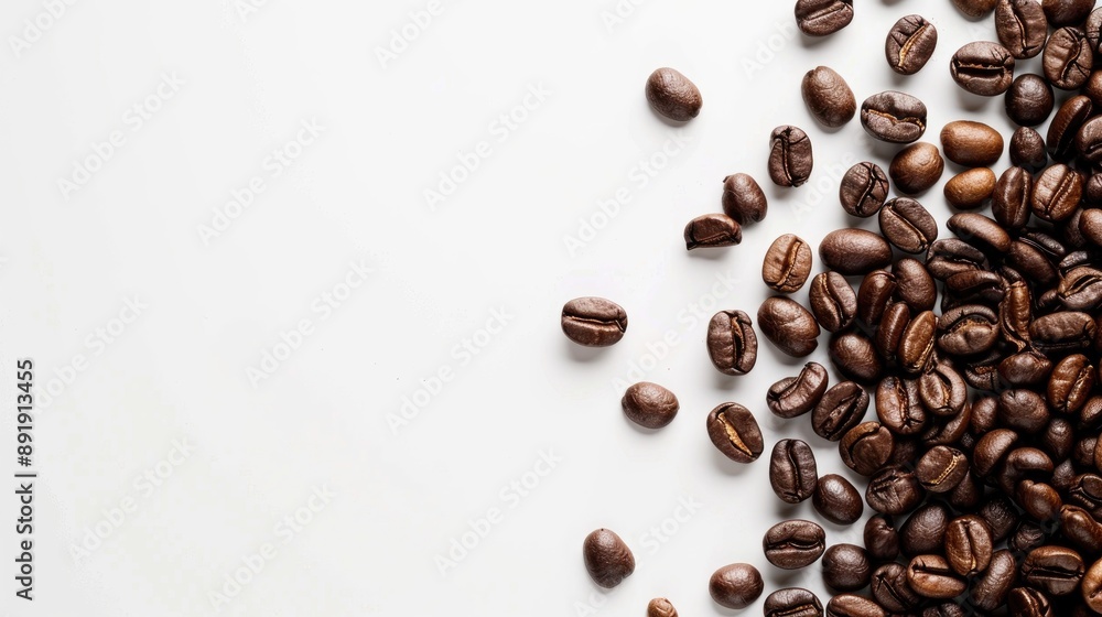 Coffee beans on a white background Coffee beans on a white background