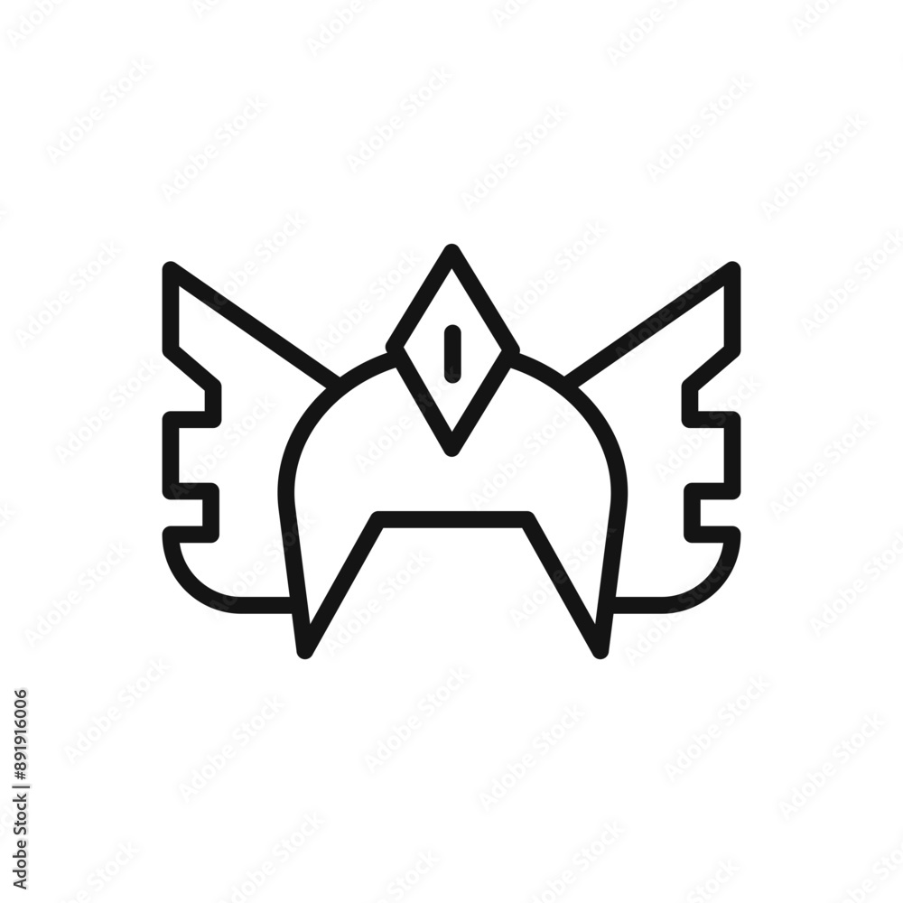 Valkyrie icon outline collection in black and on white background Valkyrie icon outline collection in black and on white background