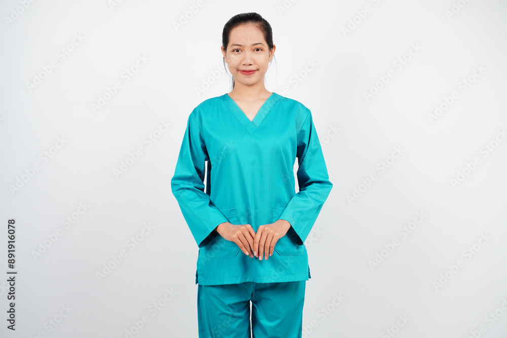 Female nurse isolated background Female nurse isolated background