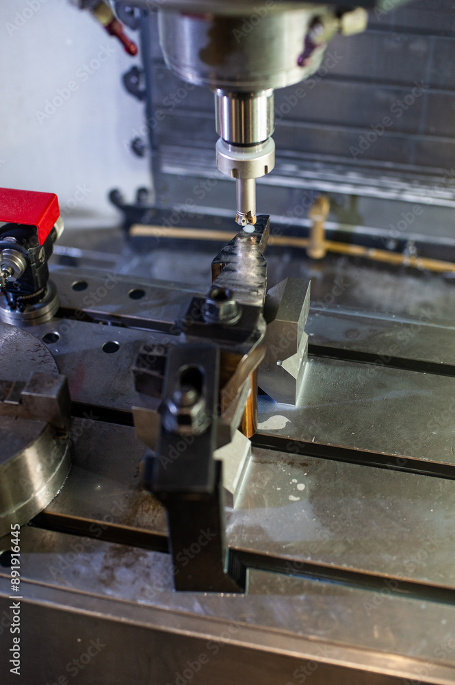 Metal processing on an automatic lathe Metal processing on an automatic lathe