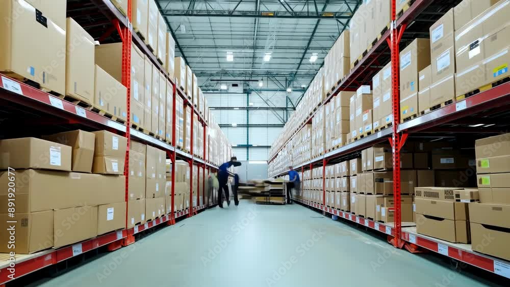 Warehouse Hustle: Timelapse of Goods Dispatch Preparation Warehouse Hustle: Timelapse of Goods Dispatch Preparation