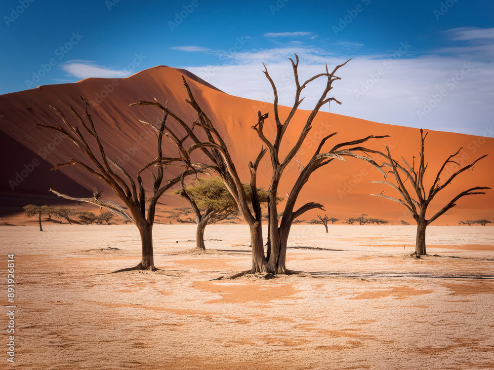 Fototapeta premium Tree in the dry desert