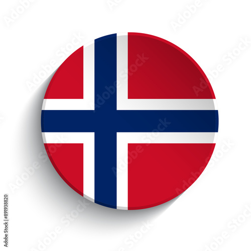 Norway flag button