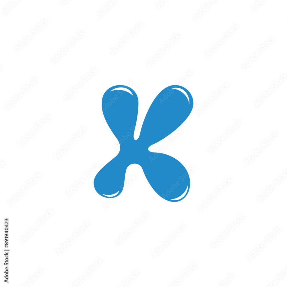letter kx simple water doodle simple logo vector letter kx simple water doodle simple logo vector