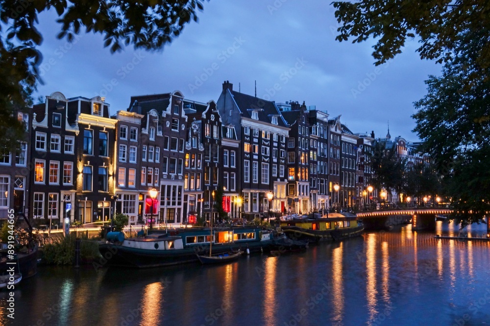 Naklejka premium Making a visit to the Dutch capital, Amsterdam