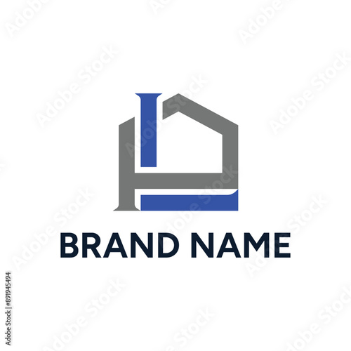 Minimalist Letter L and P Home Logo
