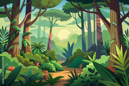 Wild forest vector illustration stock illustration