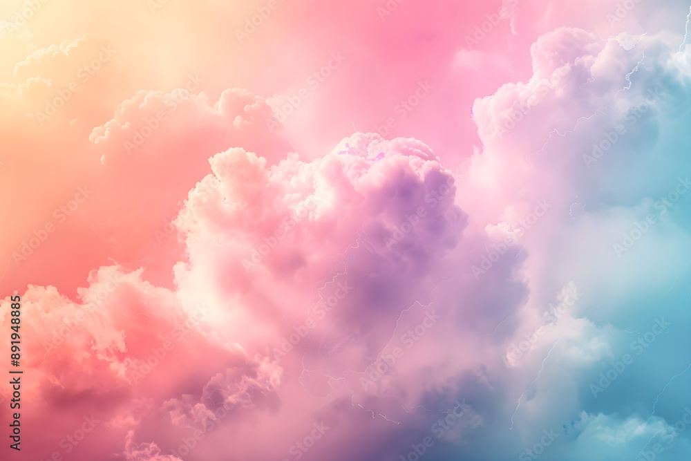 Cloud and sky with a pastel colored background Cloud and sky with a pastel colored background