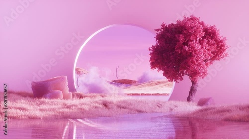 Abstract Background of Colorful Landscape with Nature