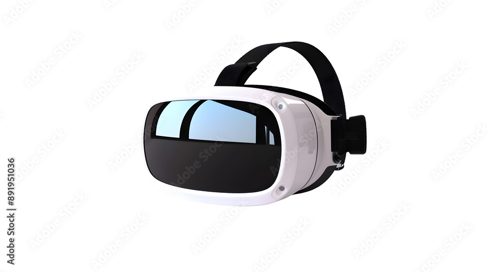 Virtual Reality or VR 3d render realistic model in isolate white background. VR Glasses for 360 environment games or simulation training. on isolate transparency background Virtual Reality or VR 3d render realistic model in isolate white background. VR Glasses for 360 environment games or simulation training. on isolate transparency background