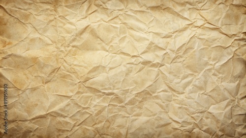 Aged, worn, and creased paper background in soft, muted beige tone, perfect for overlaying modern typography with rich, vintage contrast.