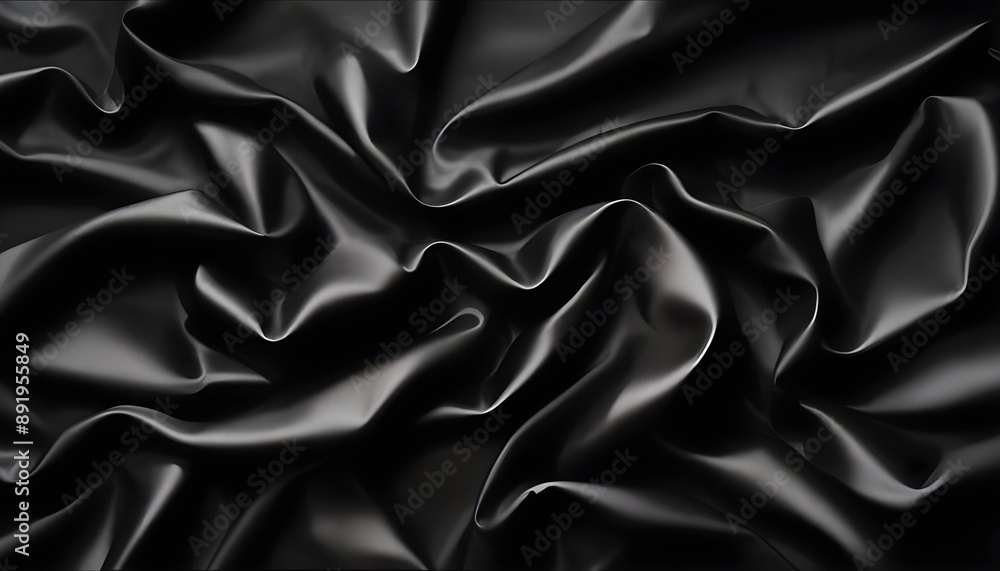 Fototapeta premium Clear Plain Shiny Soft Vintage Bokeh Cloudy Wave Like Geometric Black Background or Texture