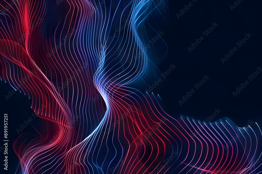abstract background from many wavy lines. red blue colors abstract background from many wavy lines. red blue colors