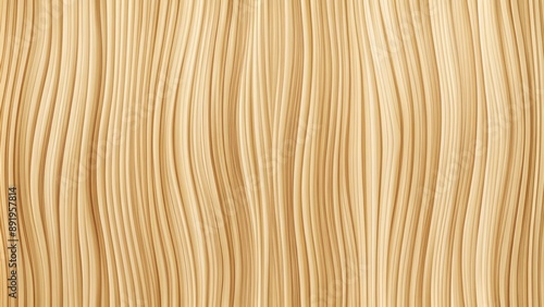 Natural woodgrain vertical curve texture with warm beige tones and subtle grain patterns ideal for interior design and architectural renderings.