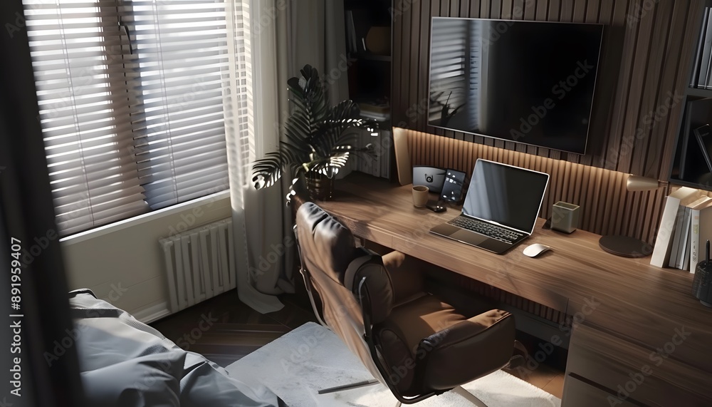 Fototapeta premium Modern Home Office Interior Design