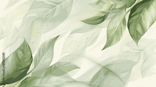 Neutral abstract background with light leaves. Concept of simplicity and nature. minimalistic vector. Illustrations