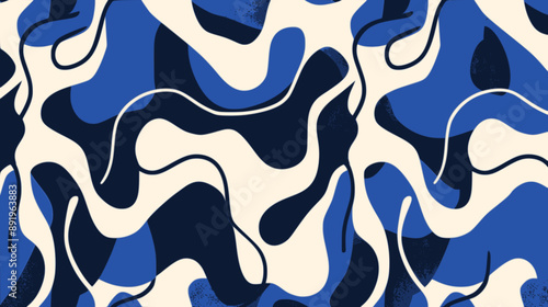 royalblue cool minimalistic pattern burnt royalblue over ivory background. minimalistic vector. Illustrations