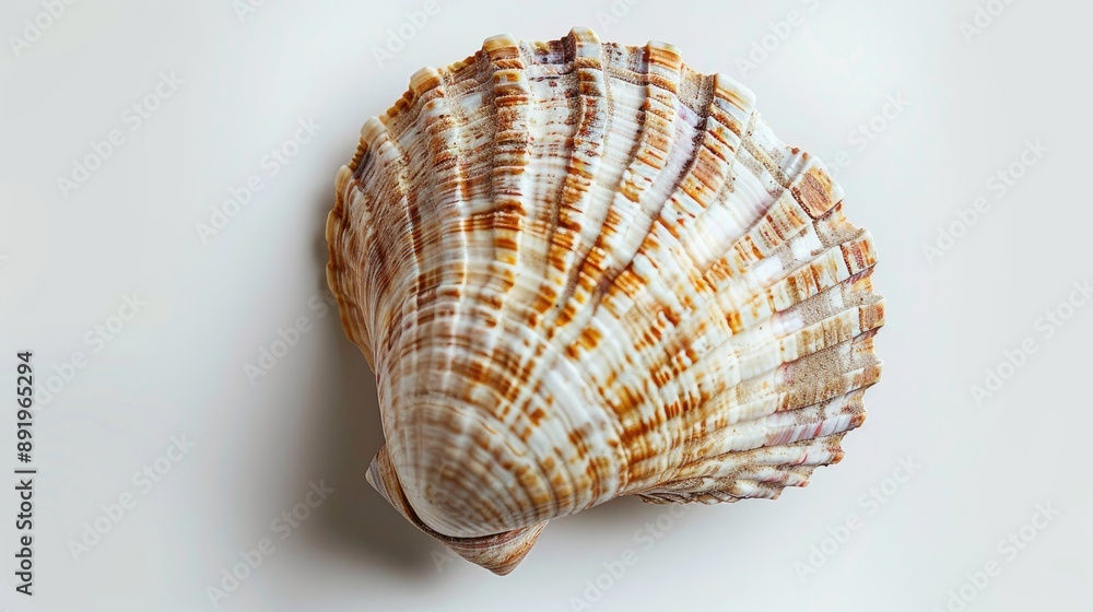 Fototapeta premium White background with a cockle