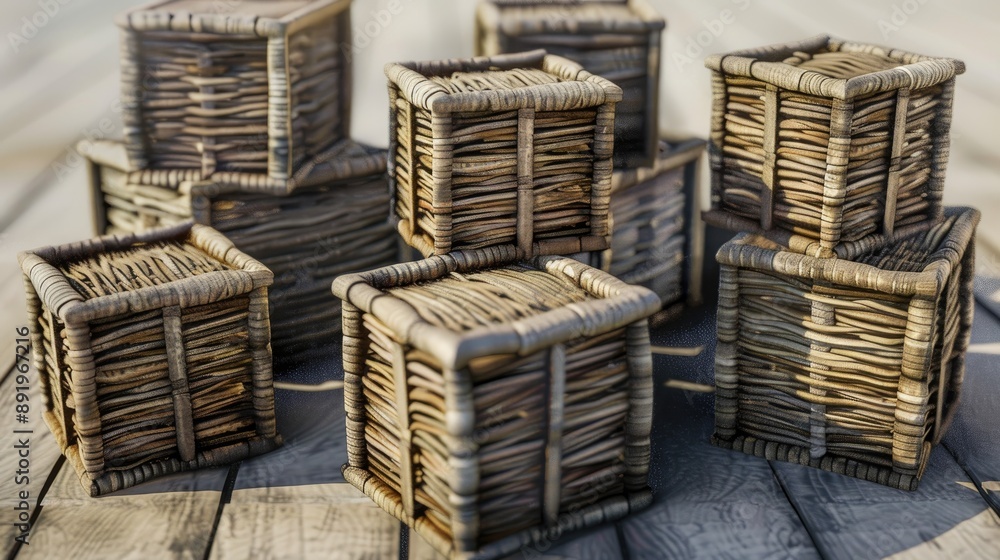 Collected wicker blocks for crafting Collected wicker blocks for crafting