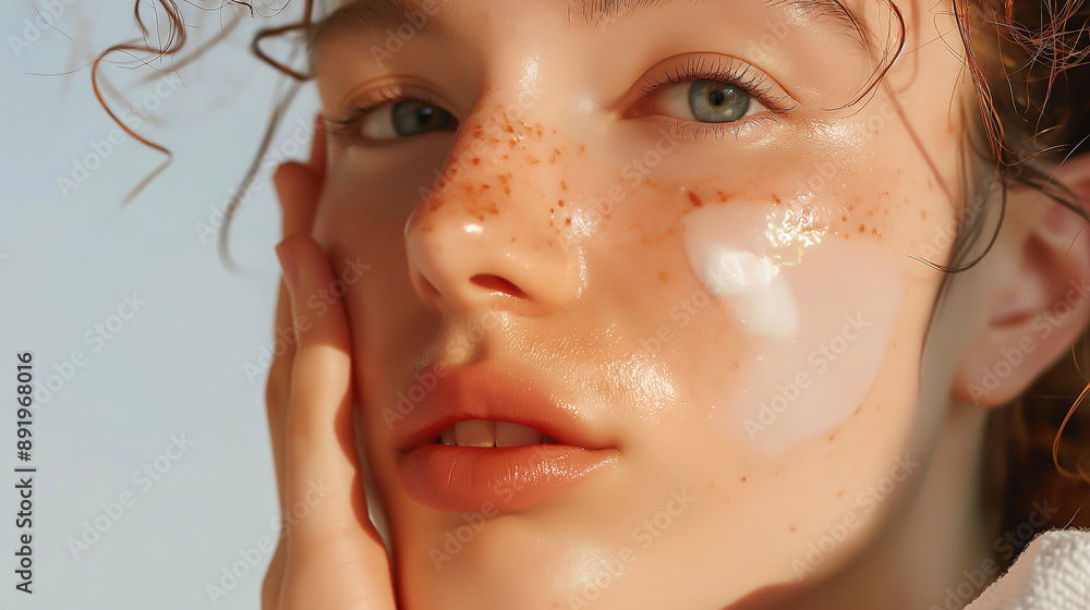 a skincare routine, product application, glowing skin a skincare routine, product application, glowing skin
