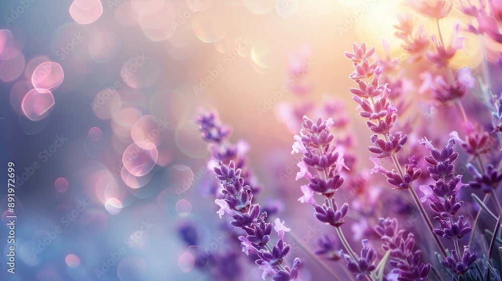 Close up lavender flowers with copy space background Close up lavender flowers with copy space background