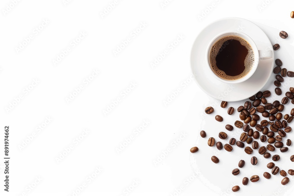 Isolated Blank Coffee Template Theme Generative Illustration Isolated Blank Coffee Template Theme Generative Illustration