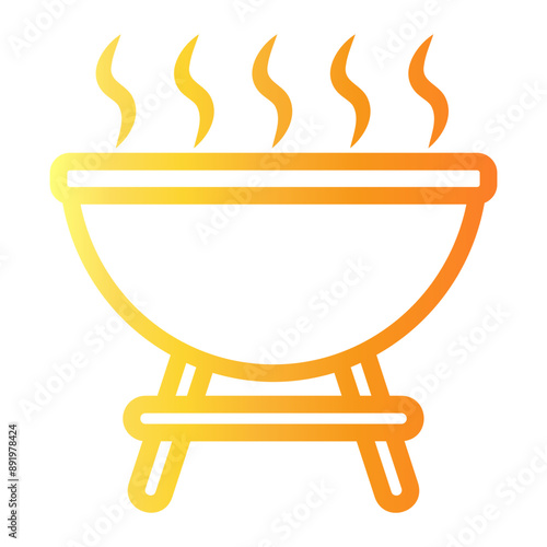 barbeque Line Gradient Icon
