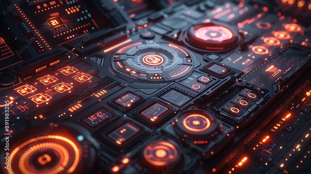A high-tech user interface design studio with robotic UI tools and neon-infused UI components, enhancing user experiences A high-tech user interface design studio with robotic UI tools and neon-infused UI components, enhancing user experiences
