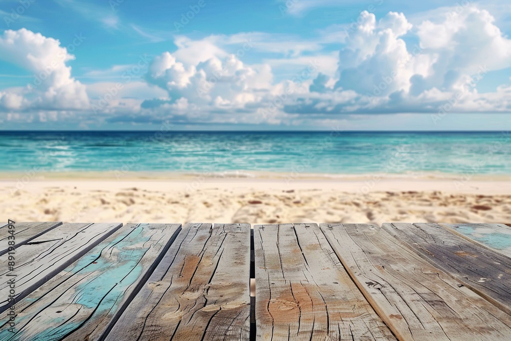 Fototapeta premium Dock on beach