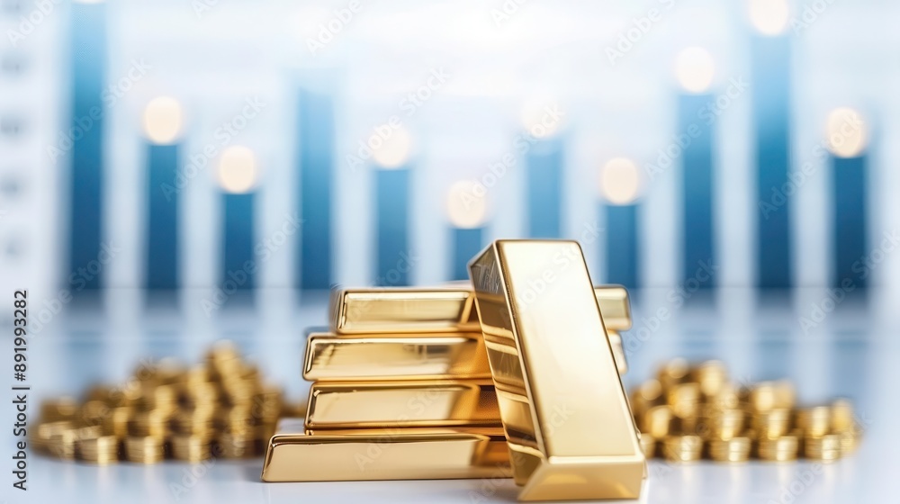 A graph showing the performance of gold investments over time A graph showing the performance of gold investments over time