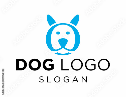 Logo about Dog created using the CorelDraw application. on a white background.