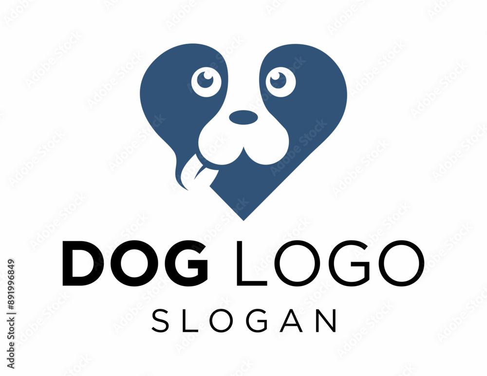 Logo about Dog created using the CorelDraw application. on a white background. Logo about Dog created using the CorelDraw application. on a white background.