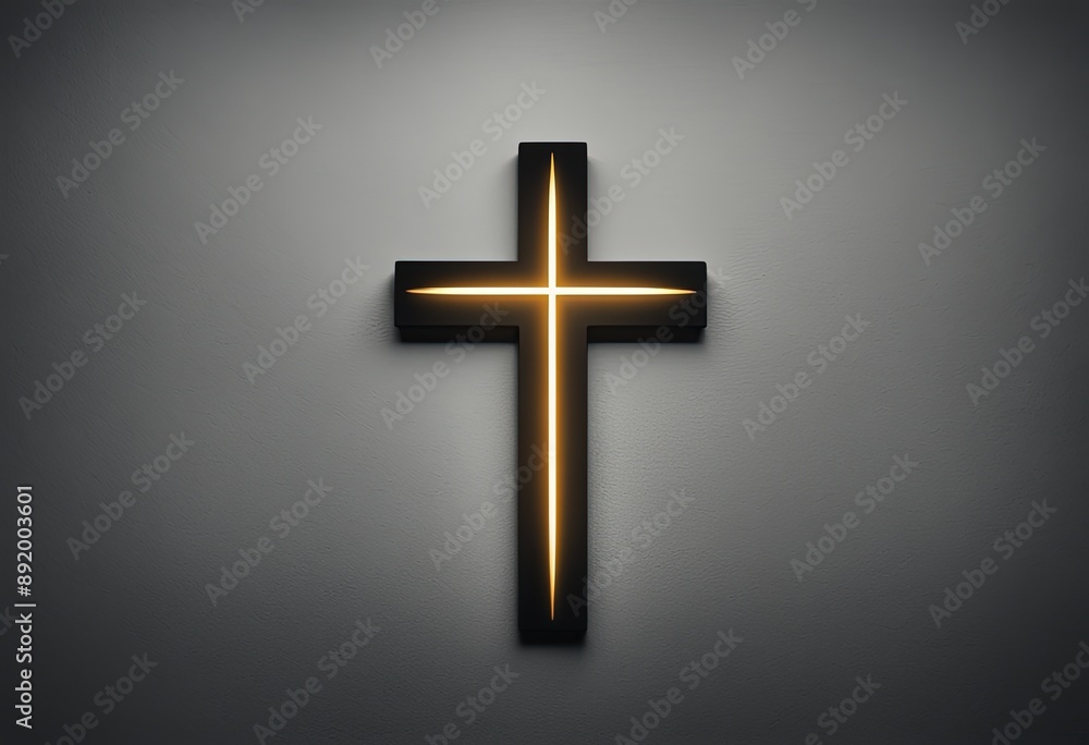 Naklejka premium Christian Cross on isolated background