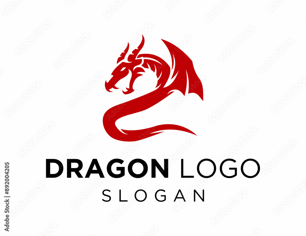 Logo about Dragon created using the CorelDraw application. on a white background. Logo about Dragon created using the CorelDraw application. on a white background.